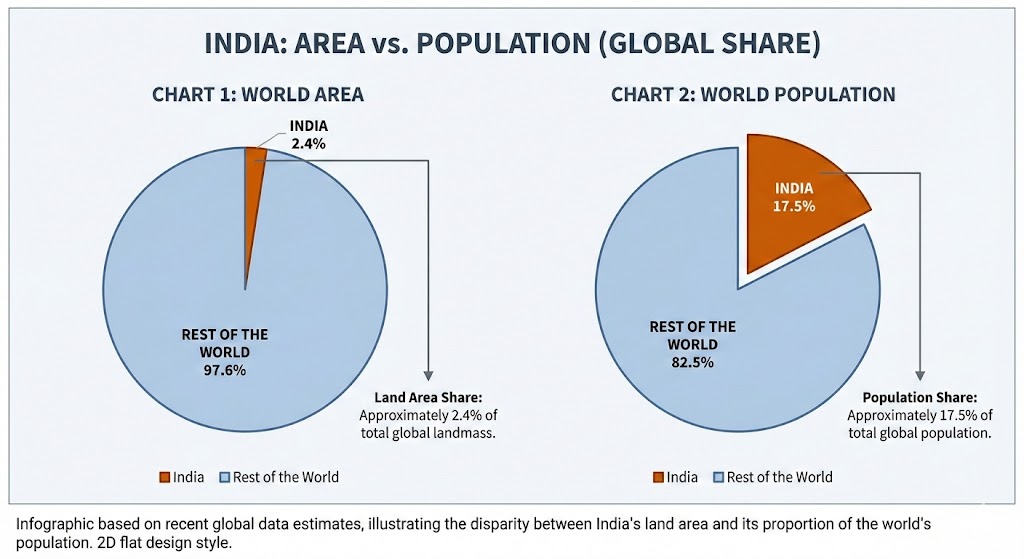 India Share of World